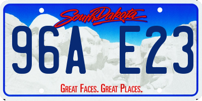 SD license plate 96AE23