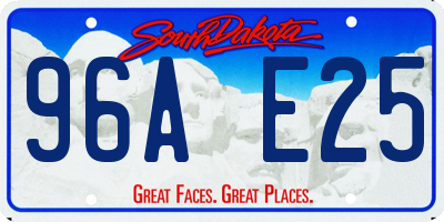SD license plate 96AE25