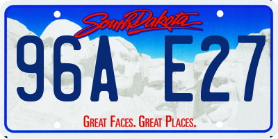 SD license plate 96AE27