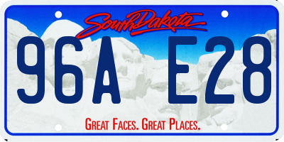SD license plate 96AE28