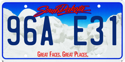 SD license plate 96AE31