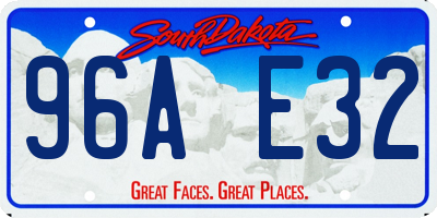 SD license plate 96AE32