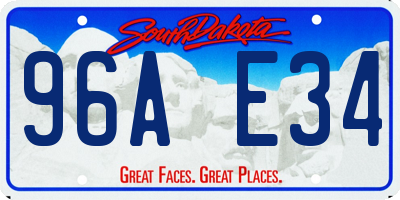 SD license plate 96AE34