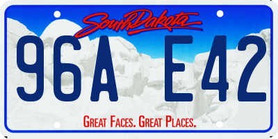 SD license plate 96AE42
