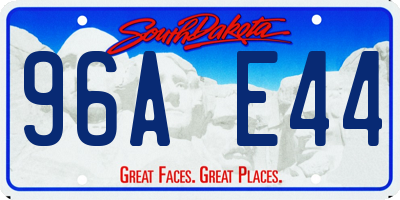 SD license plate 96AE44
