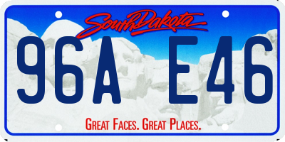 SD license plate 96AE46