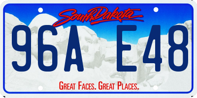 SD license plate 96AE48
