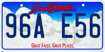 SD license plate 96AE56