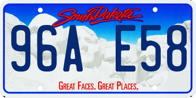 SD license plate 96AE58