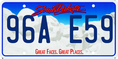 SD license plate 96AE59