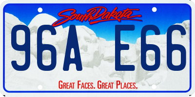SD license plate 96AE66