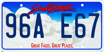 SD license plate 96AE67
