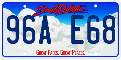 SD license plate 96AE68