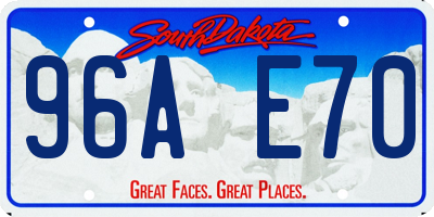 SD license plate 96AE70