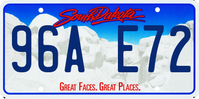 SD license plate 96AE72
