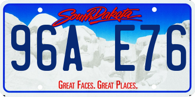 SD license plate 96AE76