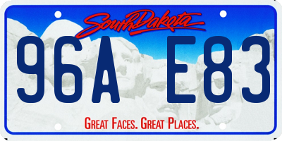 SD license plate 96AE83