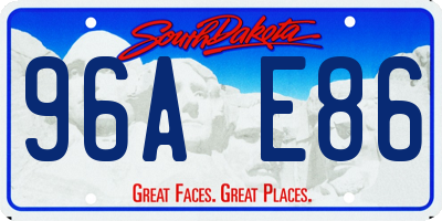 SD license plate 96AE86