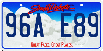SD license plate 96AE89
