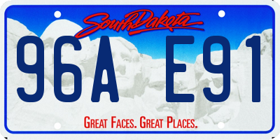 SD license plate 96AE91