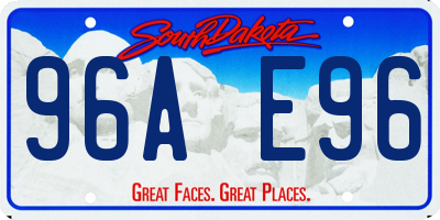 SD license plate 96AE96