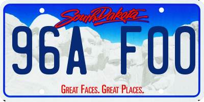 SD license plate 96AF00