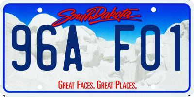 SD license plate 96AF01