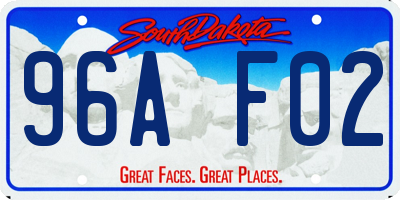 SD license plate 96AF02