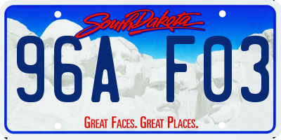 SD license plate 96AF03