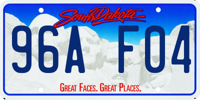 SD license plate 96AF04