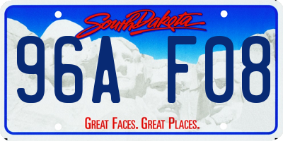 SD license plate 96AF08
