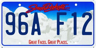 SD license plate 96AF12