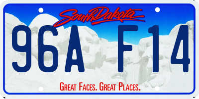 SD license plate 96AF14