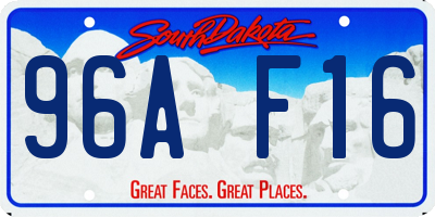 SD license plate 96AF16