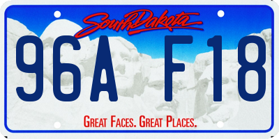 SD license plate 96AF18