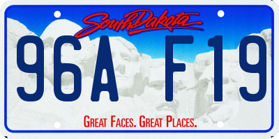 SD license plate 96AF19