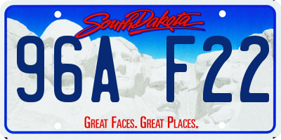SD license plate 96AF22