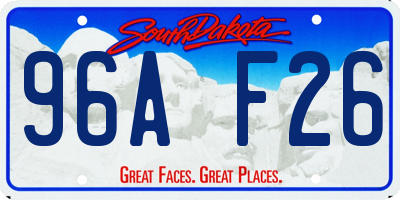 SD license plate 96AF26