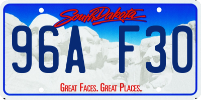 SD license plate 96AF30