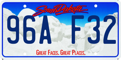 SD license plate 96AF32