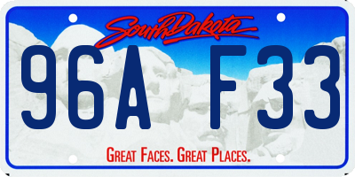 SD license plate 96AF33