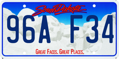 SD license plate 96AF34