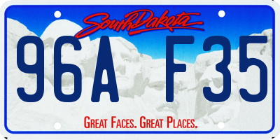 SD license plate 96AF35