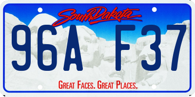 SD license plate 96AF37