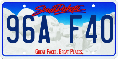 SD license plate 96AF40