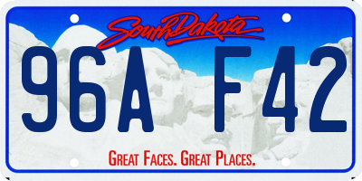 SD license plate 96AF42