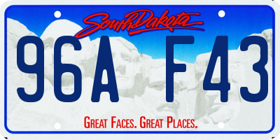 SD license plate 96AF43