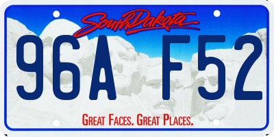 SD license plate 96AF52