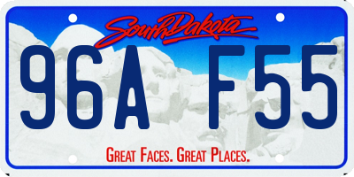 SD license plate 96AF55