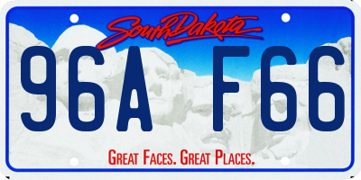 SD license plate 96AF66